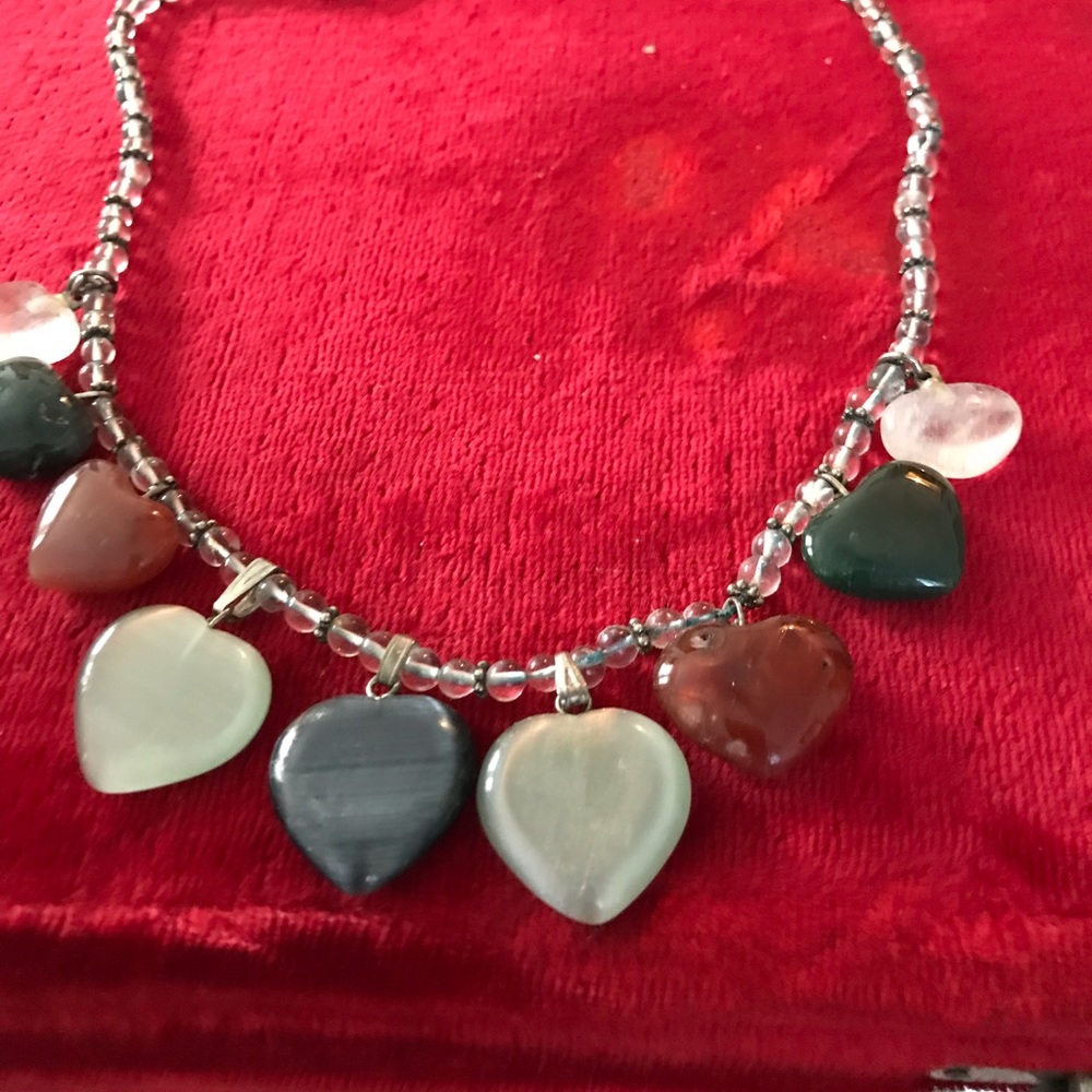 Heart stone necklace